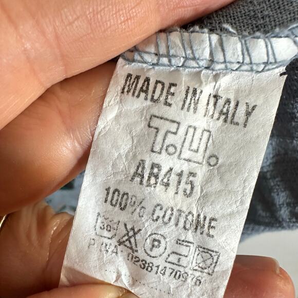 MADE IN ITALY Linen lagenlook artsy top Womans Large - Picture 5 of 7